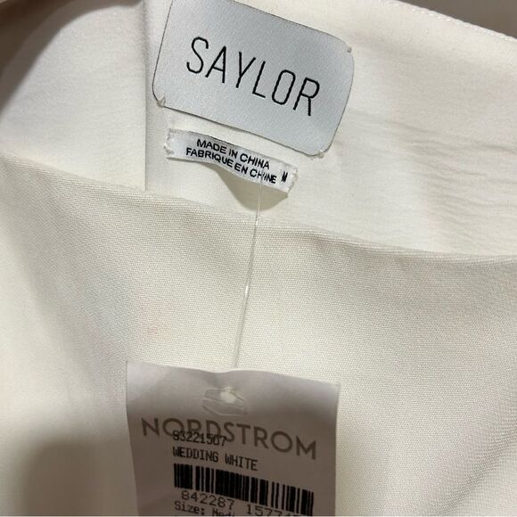 REVOLVE SAYLOR CAYLIN Bridal Wedding Engagement Ostrich Feather Wrap DRESS - Picture 6 of 9